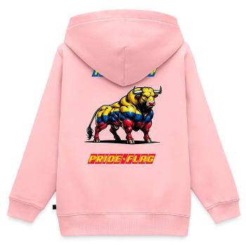 Das ist meine stolze Flagge Kolumbien - Kinder Premium Organic Zip Hoodie - Rosa - Hinten - AI Model Kid Female (0cm)