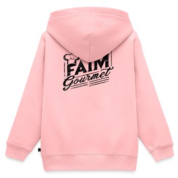 Gourmet Hunger - Foodie - Kids Premium Organic Zip-up Hoodie - rose - Back - AI Model Kid Female (0cm)