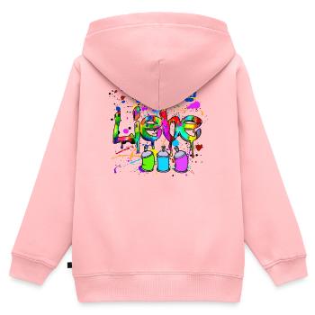 Zeichnen Spruch Spraydose Sprayer Graffiti Kunst - Kinder Premium Organic Zip Hoodie - Rosa - Hinten - AI Model Kid Female (0cm)
