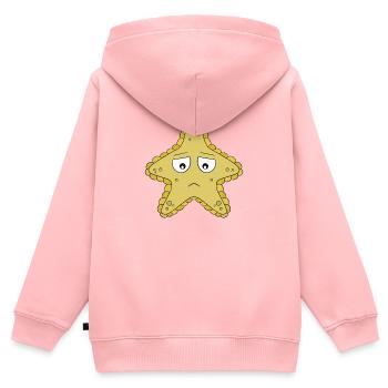 Trauriger Seestern - Kinder Premium Organic Zip Hoodie - Rosa - Hinten - AI Model Kid Female (0cm)