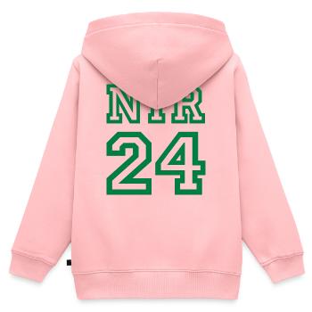 Nordirland Northern Ireland - Kinder Premium Organic Zip Hoodie - Rosa - Hinten - AI Model Kid Female (0cm)