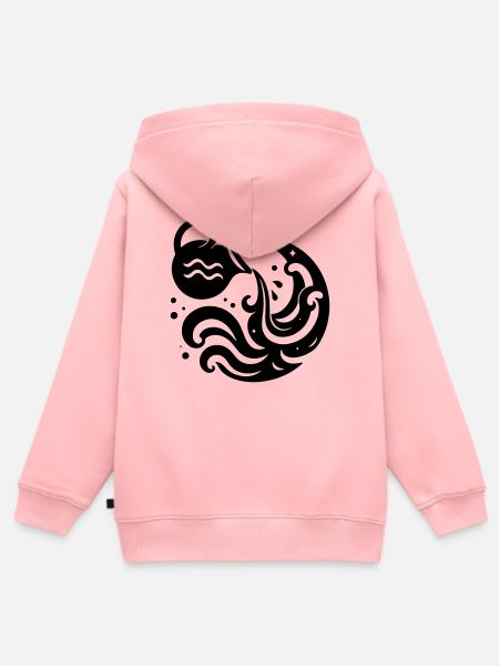 Wassermann - Kinder Premium Organic Zip Hoodie - Rosa