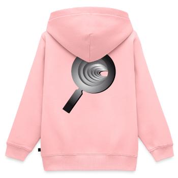 Loupe 3D - Loupe - Sweat Premium à capuche zippé enfant bio - rose - Dos - AI Model Kid Female (0cm)