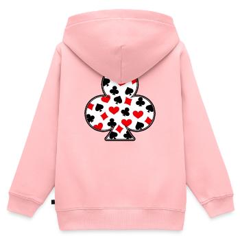 Poker Gambling Casino Card Game Gambling Poker - Kids Premium Organic Zip-up Hoodie - rose - Back - AI Model Kid Female (0cm)
