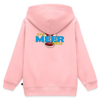 ANS MEER BITTE - Kinder Premium Organic Zip Hoodie - Rosa - Hinten - AI Model Kid Female (0cm)