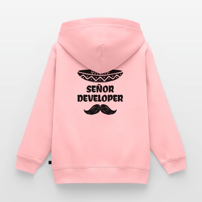 Developer Statement Scripting Dev Computergeek Kids Premium Organic Zip-up Hoodie