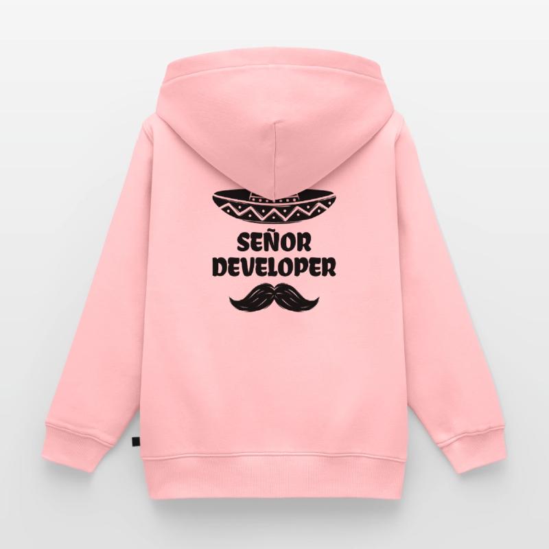 Developer Statement Scripting Dev Computergeek Kids Premium Organic Zip-up Hoodie