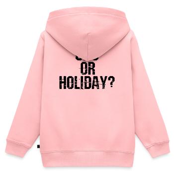 Benzin Diesel Zapfsäule Energie Tanken Statement - Kinder Premium Organic Zip Hoodie - Rosa - Hinten - AI Model Kid Female (0cm)