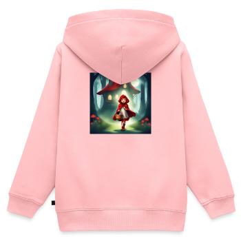 Rotkäppchen, ein wunderbares Märchen - Kinder Premium Organic Zip Hoodie - Rosa - Hinten - AI Model Kid Female (0cm)