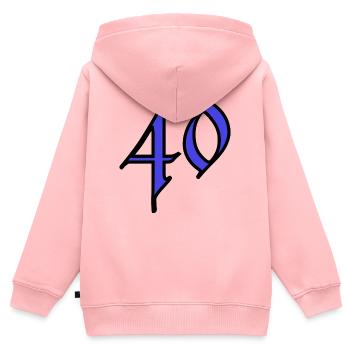 40. 40 JAHRE. 40. JAHRESTAG. 40-JÄHRIGES JUBILÄUM. - Kinder Premium Organic Zip Hoodie - Rosa - Hinten - AI Model Kid Female (0cm)