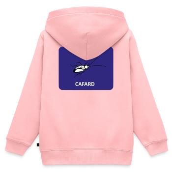 Ich fühle mich bergab - Kinder Premium Organic Zip Hoodie - Rosa - Hinten - AI Model Kid Female (0cm)