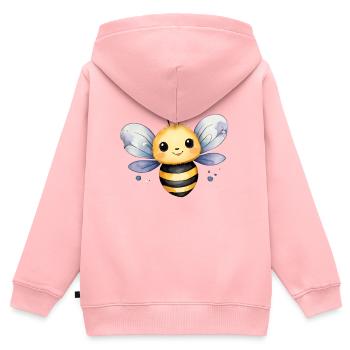Kleines Bienchen - Kinder Premium Organic Zip Hoodie - Rosa - Hinten - AI Model Kid Female (0cm)