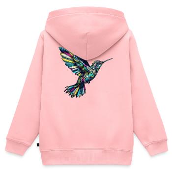 Colibri - Sweat Premium à capuche zippé enfant bio - rose - Dos - AI Model Kid Female (0cm)
