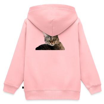 Chaton Chaton - Sweat Premium à capuche zippé enfant bio - rose - Dos - AI Model Kid Female (0cm)