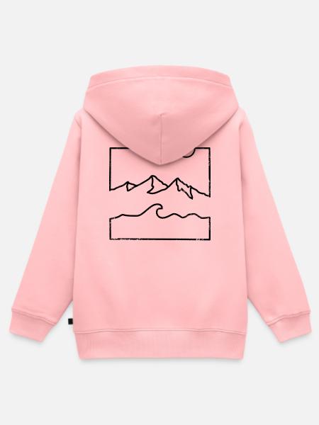 Warten auf Design - Kinder Premium Organic Zip Hoodie - Rosa