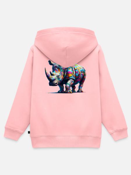 Nashorn - Kinder Premium Organic Zip Hoodie - Rosa
