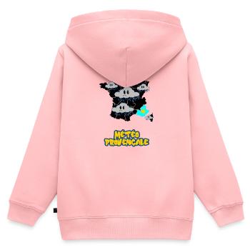 Météo Provençale - Sweat Premium à capuche zippé enfant bio - rose - Dos - AI Model Kid Female (0cm)