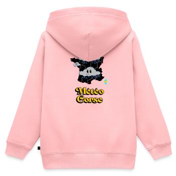 Wetter Korsika - Kinder Premium Organic Zip Hoodie - Rosa - Hinten - AI Model Kid Female (0cm)