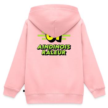 Klagender Aindinois - Kinder Premium Organic Zip Hoodie - Rosa - Hinten - AI Model Kid Female (0cm)