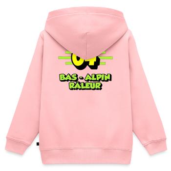 Grumbling Alpine Bottom - Kids Premium Organic Zip-up Hoodie - rose - Back - AI Model Kid Female (0cm)