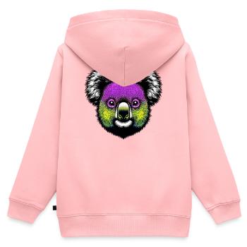 Koala - Kinder Premium Organic Zip Hoodie - Rosa - Hinten - AI Model Kid Female (0cm)