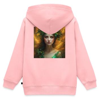 Fee - Kinder Premium Organic Zip Hoodie - Rosa - Hinten - AI Model Kid Female (0cm)