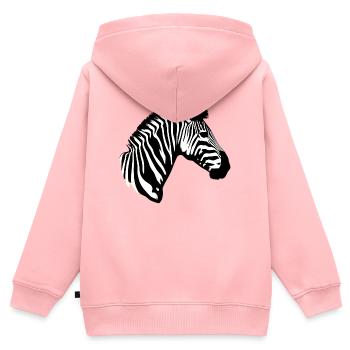 Zebra - Kinder Premium zip hoodie biologisch - roze - Achter - AI Model Kid Female (0cm)
