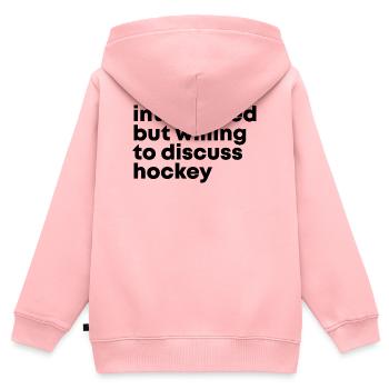 Hockey Hockey Hockey - Kinder Premium Organic Zip Hoodie - Rosa - Hinten - AI Model Kid Female (0cm)