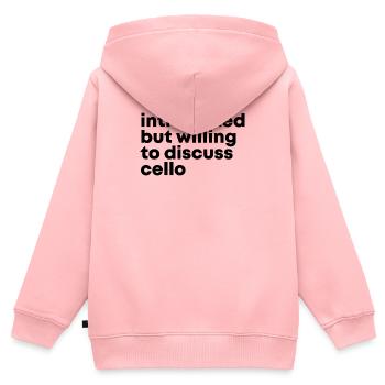 Cello Cello Cello - Kinder Premium Organic Zip Hoodie - Rosa - Hinten - AI Model Kid Female (0cm)