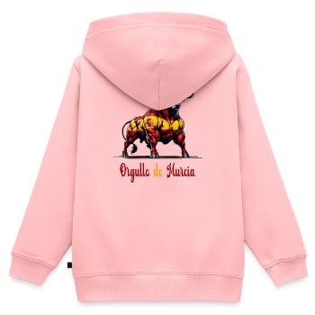 Der Stolz Murcia Flagge Design - Kinder Premium Organic Zip Hoodie - Rosa - Hinten - AI Model Kid Female (0cm)