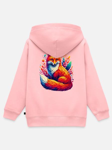 Fuchs - Kinder Premium Organic Zip Hoodie - Rosa