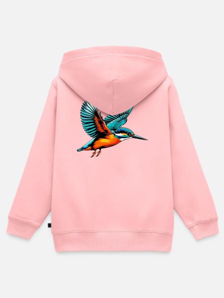 Ijsvogel - Kinder Premium zip hoodie biologisch - roze