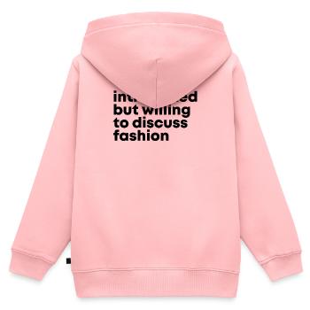 Mode Mode Mode - Kinder Premium Organic Zip Hoodie - Rosa - Hinten - AI Model Kid Female (0cm)
