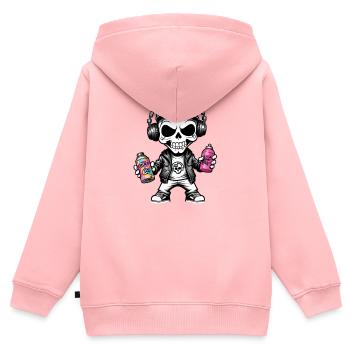 Graffiti Sprayer - Kinder Premium Organic Zip Hoodie - Rosa - Hinten - AI Model Kid Female (0cm)