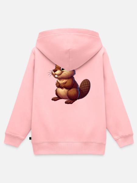 Bieber - Kinder Premium Organic Zip Hoodie - Rosa