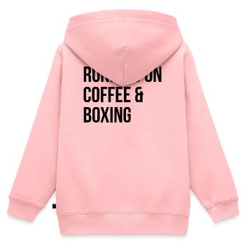 Boxen Boxen Boxen - Kinder Premium Organic Zip Hoodie - Rosa - Hinten - AI Model Kid Female (0cm)