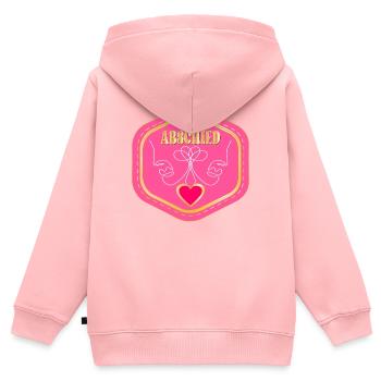 ABSCHIED TRENNUNG PAARE - Kinder Premium Organic Zip Hoodie - Rosa - Hinten - AI Model Kid Female (0cm)