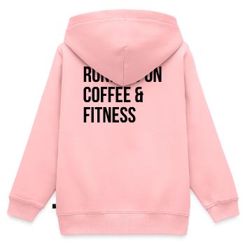 Fitness Fitness Fitness - Kinder Premium Organic Zip Hoodie - Rosa - Hinten - AI Model Kid Female (0cm)
