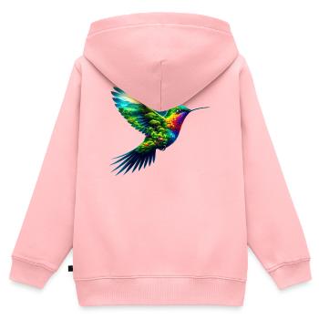 Kolibri - Kinder Premium Organic Zip Hoodie - Rosa - Hinten - AI Model Kid Female (0cm)