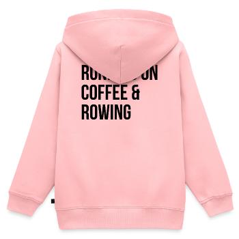 Rudern, Rudern, Rudern - Kinder Premium Organic Zip Hoodie - Rosa - Hinten - AI Model Kid Female (0cm)