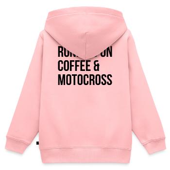 Motocross Motocross Motocross - Kinder Premium Organic Zip Hoodie - Rosa - Hinten - AI Model Kid Female (0cm)