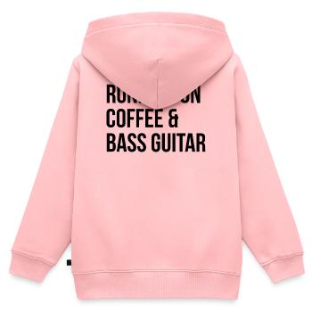 guitare basse - Sweat Premium à capuche zippé enfant bio - rose - Dos - AI Model Kid Female (0cm)