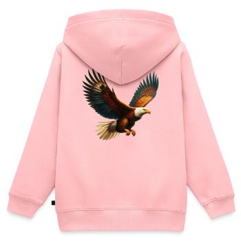 Eagle - Kids Premium Organic Zip-up Hoodie - rose - Back - AI Model Kid Female (0cm)