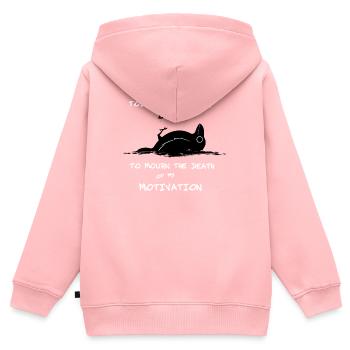 Today I'm wearing black - Kinder Premium Organic Zip Hoodie - Rosa - Hinten - AI Model Kid Female (0cm)