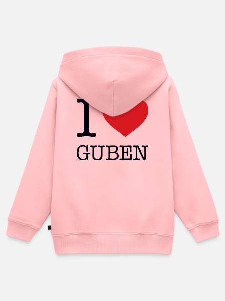 I LOVE GUBEN - Kinder Premium Organic Zip Hoodie - Rosa