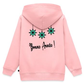 HAPPY NEW YEAR. NEW YEAR'S EVE. NEW YEAR - Kids Premium Organic Zip-up Hoodie - rose - Back - AI Model Kid Female (0cm)