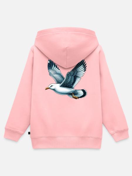 Möwe - Kinder Premium Organic Zip Hoodie - Rosa