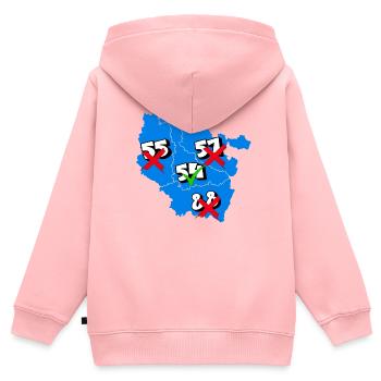 Region Lothringen - Kinder Premium Organic Zip Hoodie - Rosa - Hinten - AI Model Kid Female (0cm)