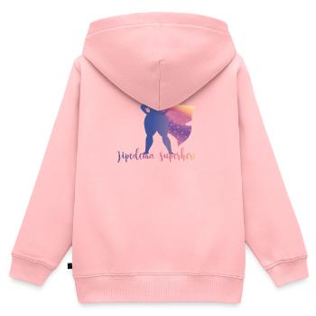 Lipedema Superhero - Kinder Premium Organic Zip Hoodie - Rosa - Hinten - AI Model Kid Female (0cm)
