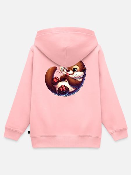 Otter - Kinder Premium Organic Zip Hoodie - Rosa